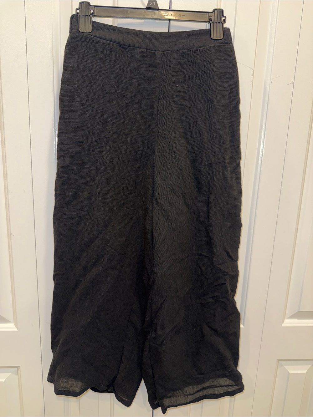 Lucy Paris Black Wide-Leg Knit Pants